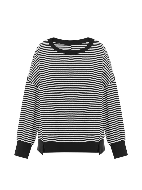 Imily Bela Imily Bela Sweater majica  crna / bijela