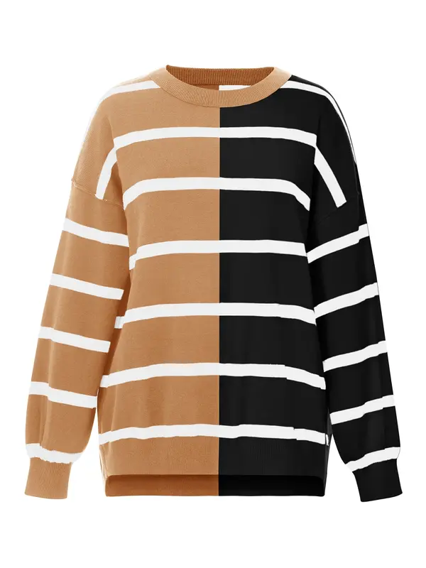 Imily Bela Imily Bela Sweater majica  smeđa / crna / bijela