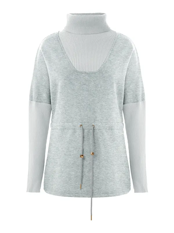 Imily Bela Imily Bela Sweater majica  svijetlosiva / siva melange
