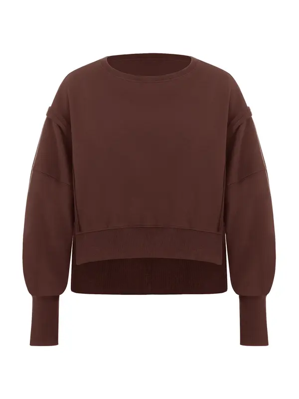 Imily Bela Imily Bela Sweater majica  tamno smeđa