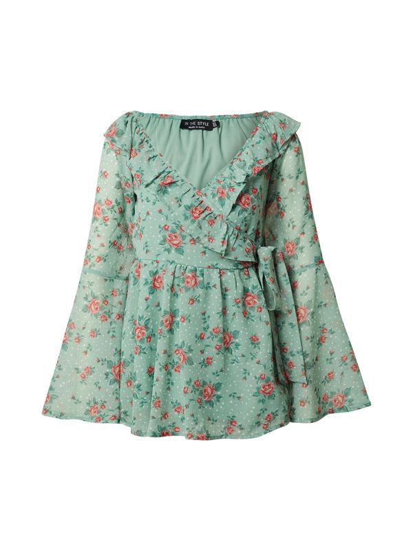 In The Style In The Style Bluza 'JOSSA'  zelena / roza / crvena / bijela