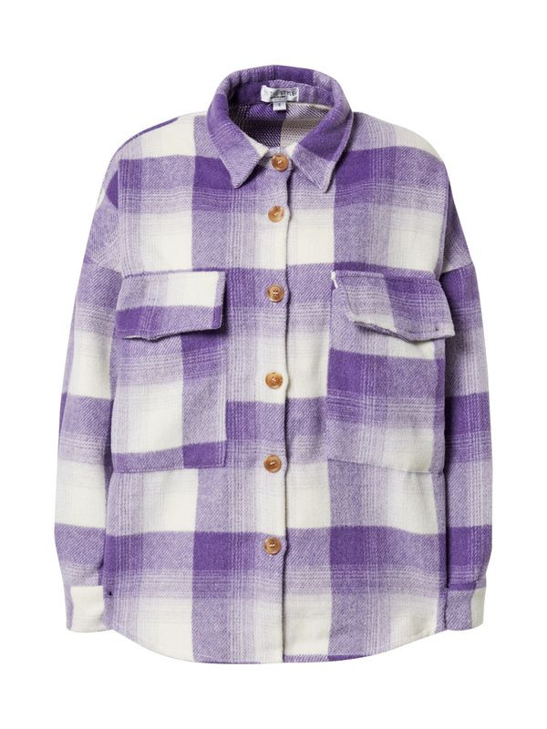 In The Style In The Style Prijelazna jakna  tamno ljubičasta / bijela