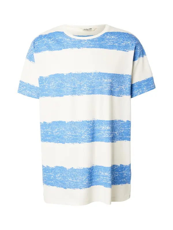 INDICODE JEANS INDICODE JEANS Majica 'Paint'  azur / bijela