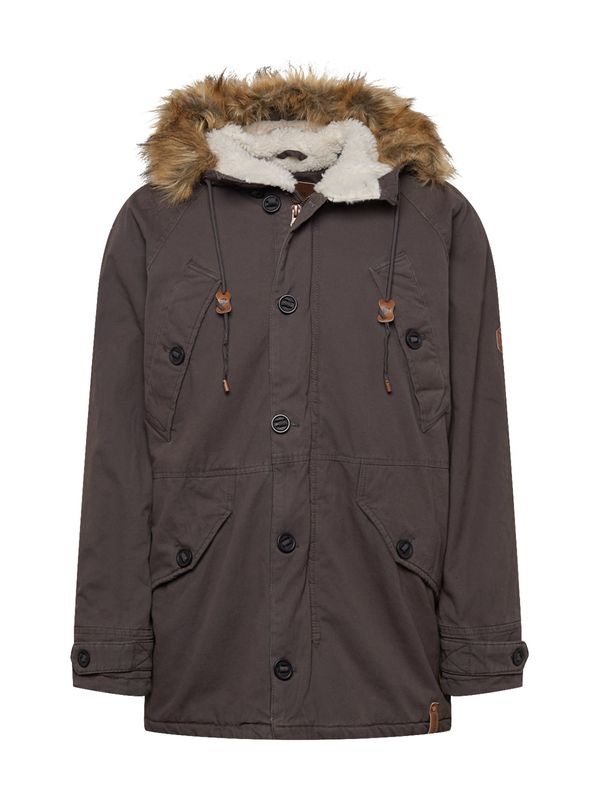 INDICODE JEANS INDICODE JEANS Zimska parka 'Fann'  svijetlosmeđa / grafit siva