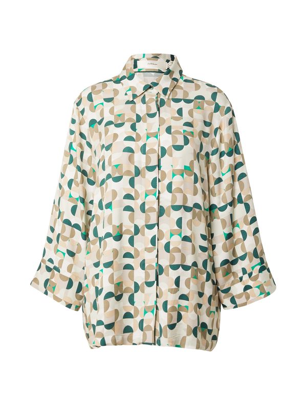 InWear InWear Bluza 'Beril'  bež / tamno bež / zelena / smaragdno zelena