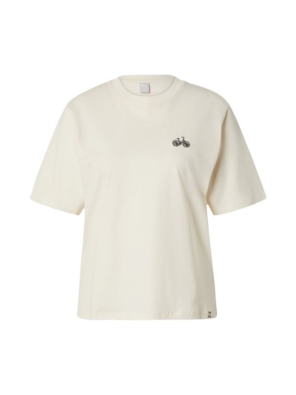 Iriedaily Iriedaily Majica 'Daisycycle'  crna / bijela