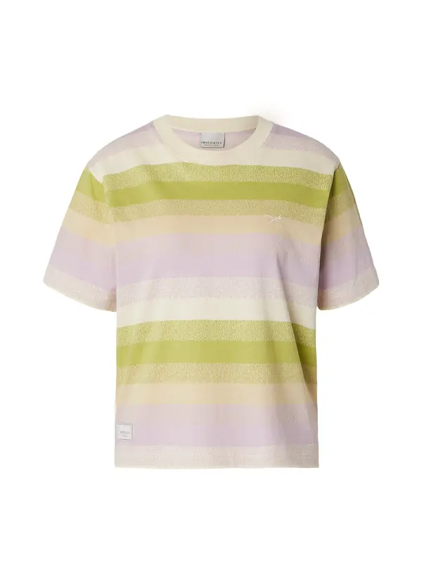 Iriedaily Iriedaily Majica 'Pixi Stripe'  bež / boja pijeska / kivi zelena / lila