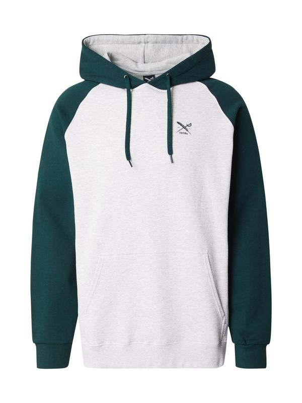 Iriedaily Iriedaily Sweater majica 'De College'  svijetlosiva / kraljevski zelena