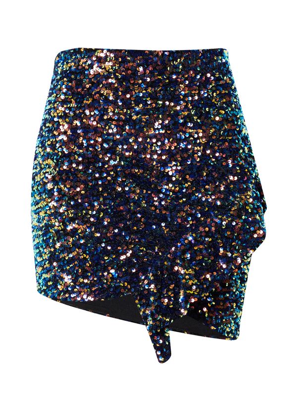 IRO IRO Suknja 'DASIA'  plava / noćno plava / zlatna / sivkasto zelena