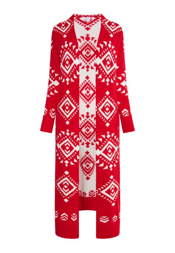 IZIA IZIA Kardigan 'Lomasi'  crvena / bijela