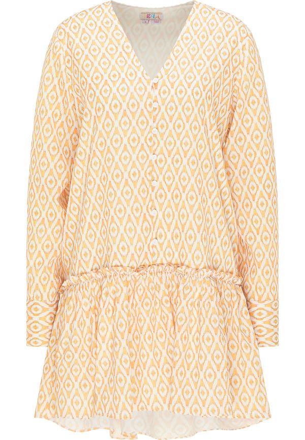 IZIA IZIA Košulja haljina  svijetložuta / bijela