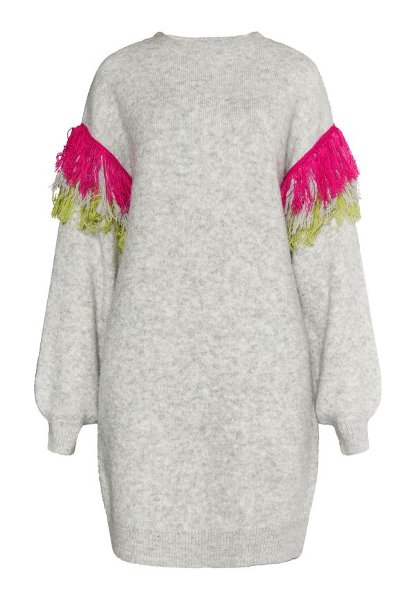 IZIA IZIA Pulover  siva melange / sivkasto zelena / tamno roza