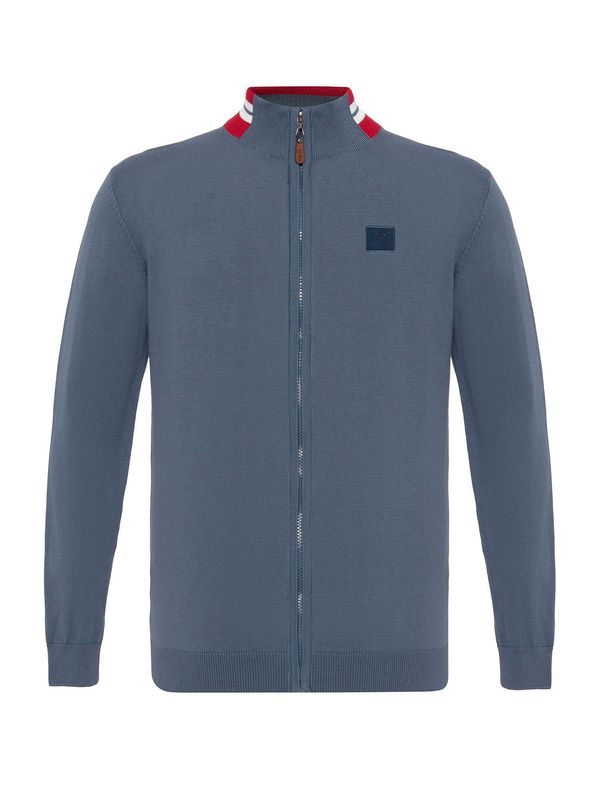 Jacey Quinn Jacey Quinn Kardigan 'Dominic'  safirno plava / crvena / bijela