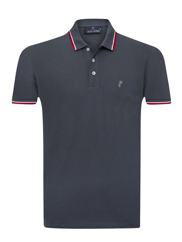 Jacey Quinn Jacey Quinn Majica  antracit siva / crvena / bijela