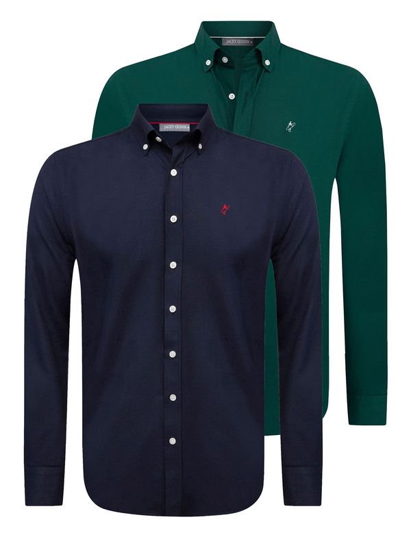 Jacey Quinn Jacey Quinn Poslovna košulja  noćno plava / zelena