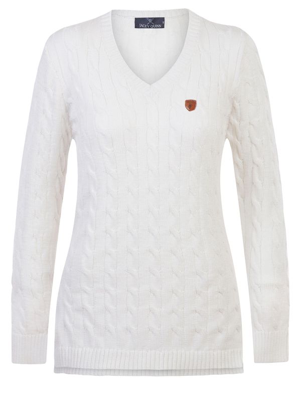 Jacey Quinn Jacey Quinn Pulover  smeđa / bijela