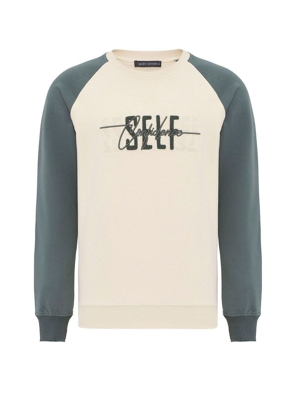 Jacey Quinn Jacey Quinn Sweater majica 'Arturo'  golublje plava / prljavo bijela