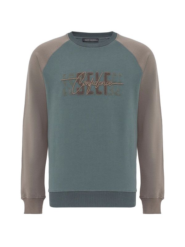 Jacey Quinn Jacey Quinn Sweater majica 'Arturo'  siva / petrol
