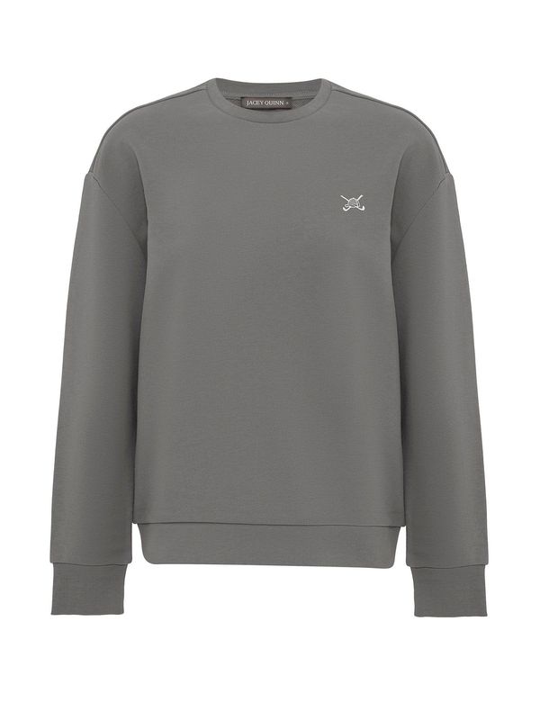 Jacey Quinn Jacey Quinn Sweater majica 'Belicia'  tamo siva