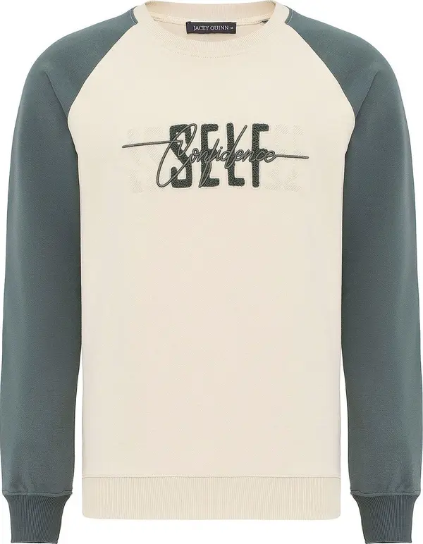 Jacey Quinn Jacey Quinn Sweater majica  golublje plava / prljavo bijela