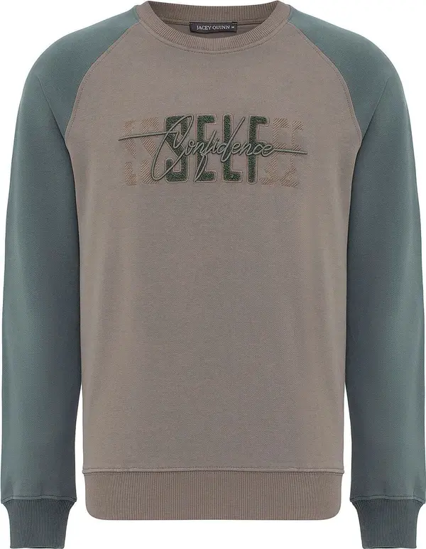 Jacey Quinn Jacey Quinn Sweater majica  kaki / smaragdno zelena