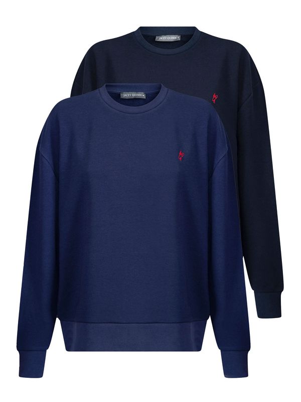 Jacey Quinn Jacey Quinn Sweater majica  mornarsko plava / crvena / crna