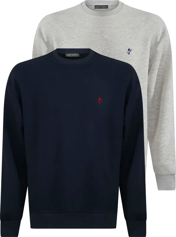 Jacey Quinn Jacey Quinn Sweater majica  mornarsko plava / siva / crvena