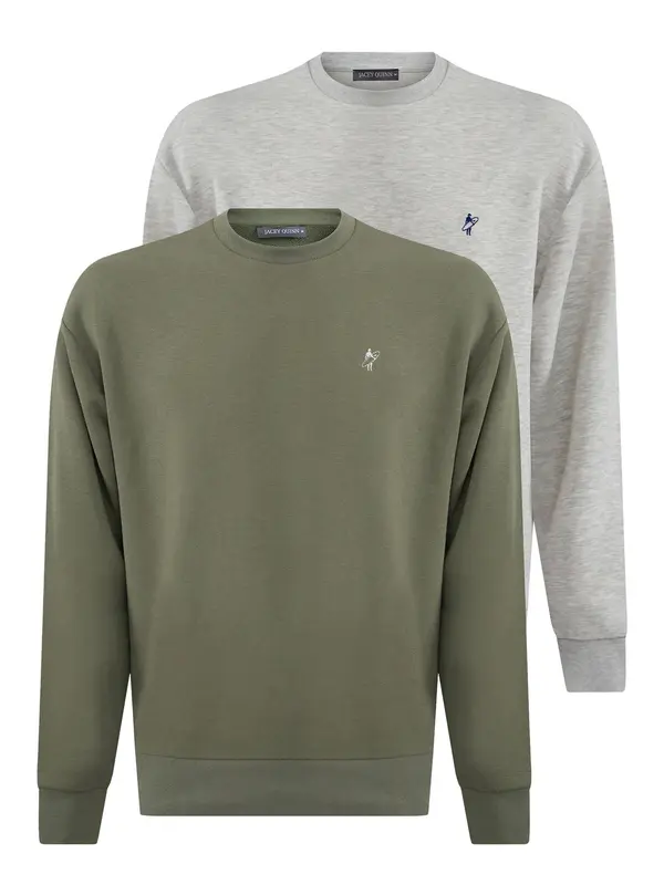 Jacey Quinn Jacey Quinn Sweater majica  mornarsko plava / zelena / travnato zelena / bijela