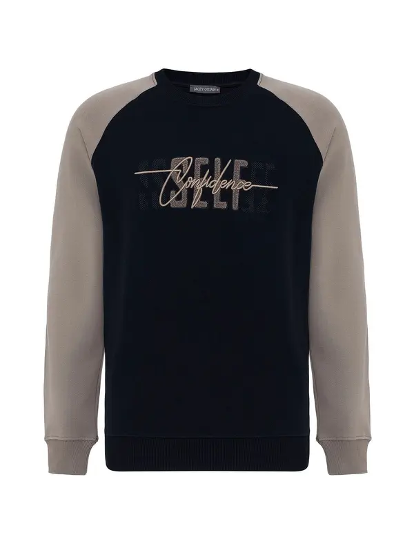 Jacey Quinn Jacey Quinn Sweater majica  morsko plava / kaki