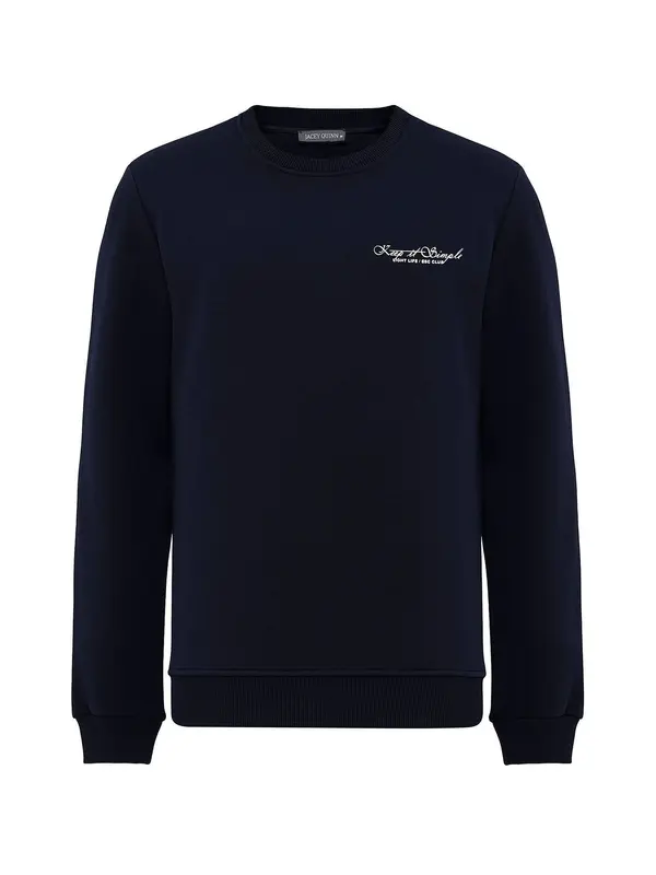 Jacey Quinn Jacey Quinn Sweater majica  noćno plava / bijela