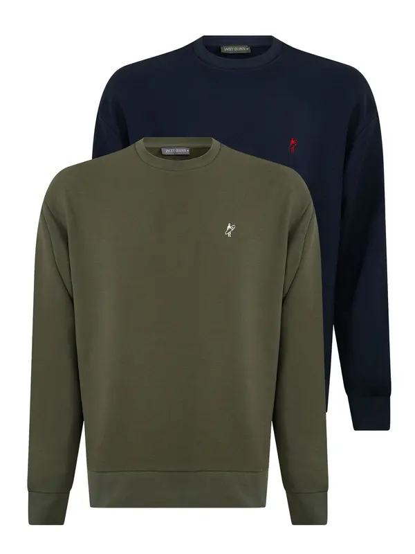 Jacey Quinn Jacey Quinn Sweater majica  plava / kaki / crvena