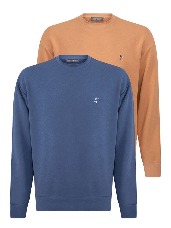 Jacey Quinn Jacey Quinn Sweater majica  plava / svijetlosmeđa