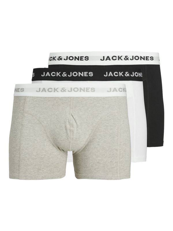 JACK & JONES JACK & JONES Bokserice  bež siva / crna / bijela