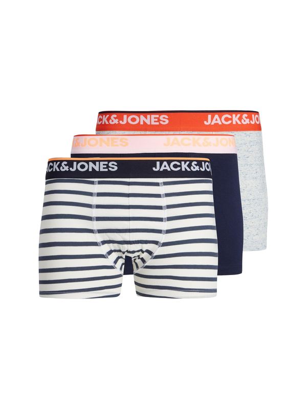 JACK & JONES JACK & JONES Bokserice 'Dave'  mornarsko plava / siva melange / narančasta / koraljna / prljavo bijela