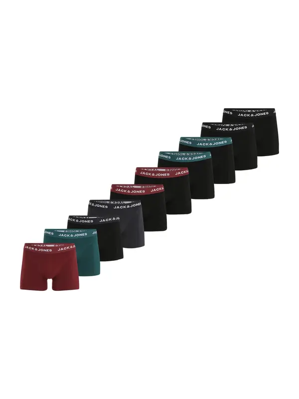 JACK & JONES JACK & JONES Bokserice 'JACANTON'  tamo siva / kraljevski zelena / boja vina / crna