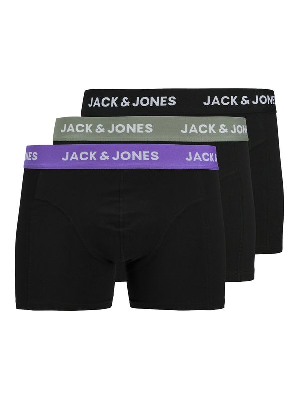 JACK & JONES JACK & JONES Bokserice 'JACAXEL'  siva / maslinasta / tamno ljubičasta / crna