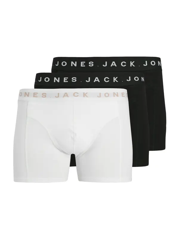 JACK & JONES JACK & JONES Bokserice 'JACBENNETT'  bež / crna / bijela