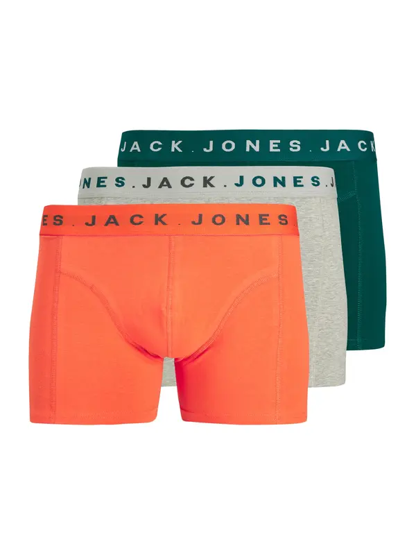 JACK & JONES JACK & JONES Bokserice 'JACBENNETT'  siva melange / kraljevski zelena / narančasta