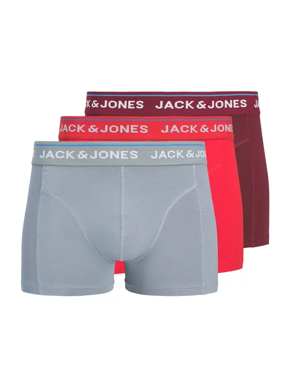 JACK & JONES JACK & JONES Bokserice 'JACBRANCO'  siva / crvena / boja vina / bijela
