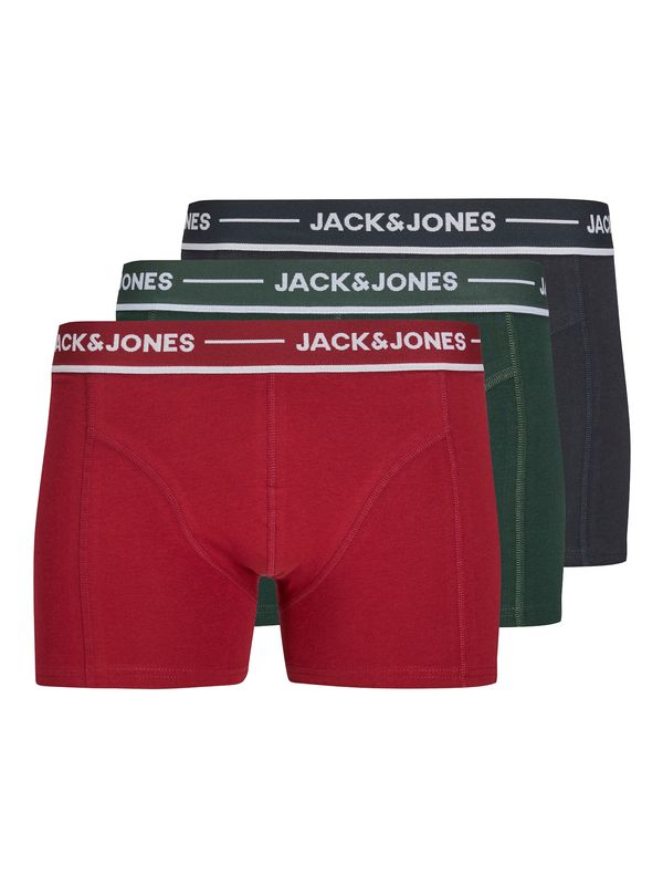 JACK & JONES JACK & JONES Bokserice 'JACCLAUS'  tamno zelena / crvena / crna