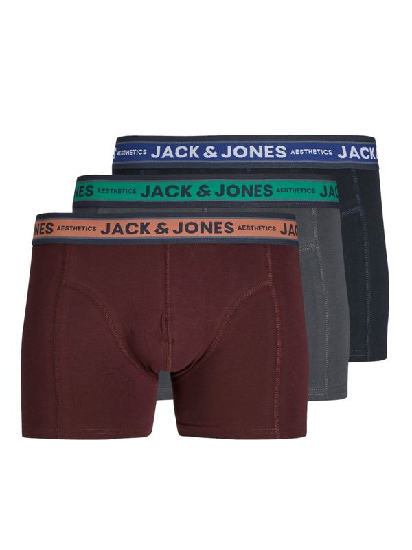 JACK & JONES JACK & JONES Bokserice 'JACDANIEL'  morsko plava / siva / zelena / burgund
