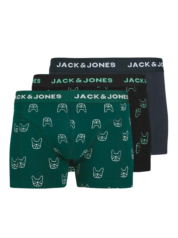 JACK & JONES JACK & JONES Bokserice 'JACDENIM DOG'  mornarsko plava / tamno zelena / crna / bijela