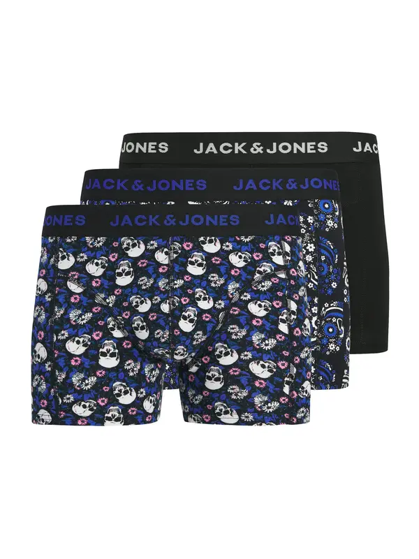JACK & JONES JACK & JONES Bokserice 'JACFLOWER SKULL'  tamno plava / roza / crna / bijela