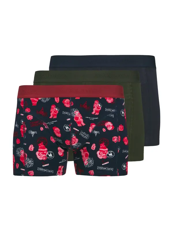 JACK & JONES JACK & JONES Bokserice 'JACHOLIDAY'  noćno plava / maslinasta / crvena / bijela