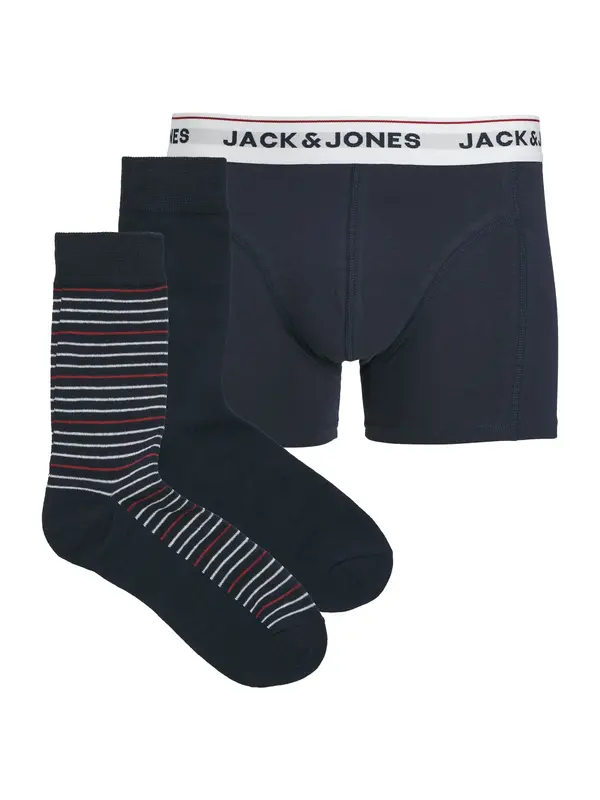JACK & JONES JACK & JONES Bokserice 'JACORDINARY'  mornarsko plava / tamno crvena / bijela