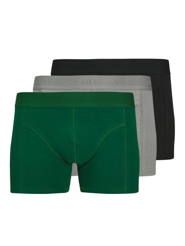 JACK & JONES JACK & JONES Bokserice 'JACORDINARY'  siva / smaragdno zelena / crna