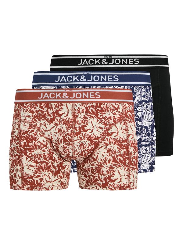 JACK & JONES JACK & JONES Bokserice 'JACRETRO'  morsko plava / konjak / crna / bijela