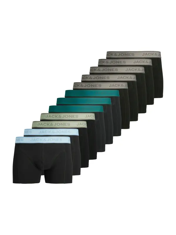 JACK & JONES JACK & JONES Bokserice 'JACWESLEY'  antracit siva / tamno zelena / crna