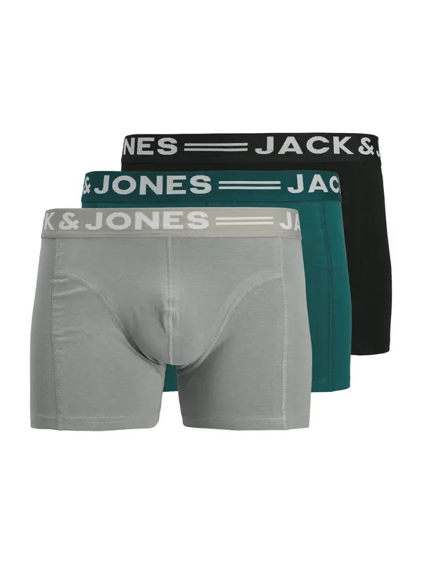 JACK & JONES JACK & JONES Bokserice 'JJSense'  sivkasto plava / kraljevski zelena / crna / bijela