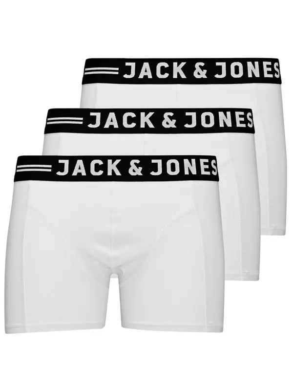 JACK & JONES JACK & JONES Bokserice 'Sense'  crna / bijela